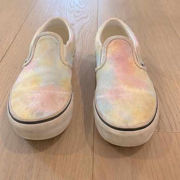 Vans Canvas Slip-On Rainbow Tie-Dye Shoes Size Youth 6 - Picture 5 of 9